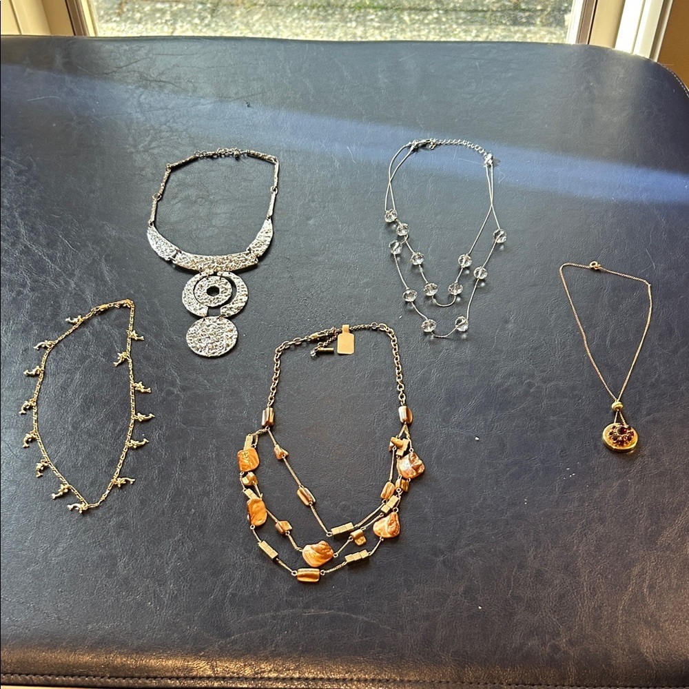 Bundle of Elegant Silver and Gold Necklaces